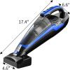 imagePet Hair Handheld Vacuum Car Vacuum Portable Cordless Rechargeable with Reusable Filter and Motorized Brush for Carpet Couch ampamp Stairs Red 174quotX 46quotX 66quotBlue