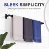 imageTowel Rack for Bathroom  235quot Rustproof Towel Holder Sturdy Towel Bar Wall Mounted SpaceSaving Towel Hanger Bathroom Accessories Home Decor Apparment Essentials Black